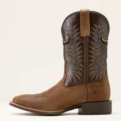 Ariat / Sport Steer Skull Wide Square Toe Cowboy Boot