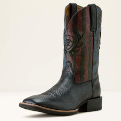 Ariat / Sport Liberty Antler Wide Square Toe Cowboy Boot