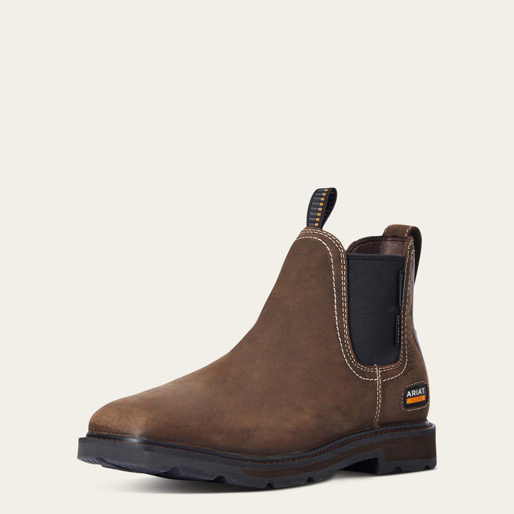 Ariat / Groundbreaker Chelsea Wide Square Toe Waterproof Steel Toe Work Boot