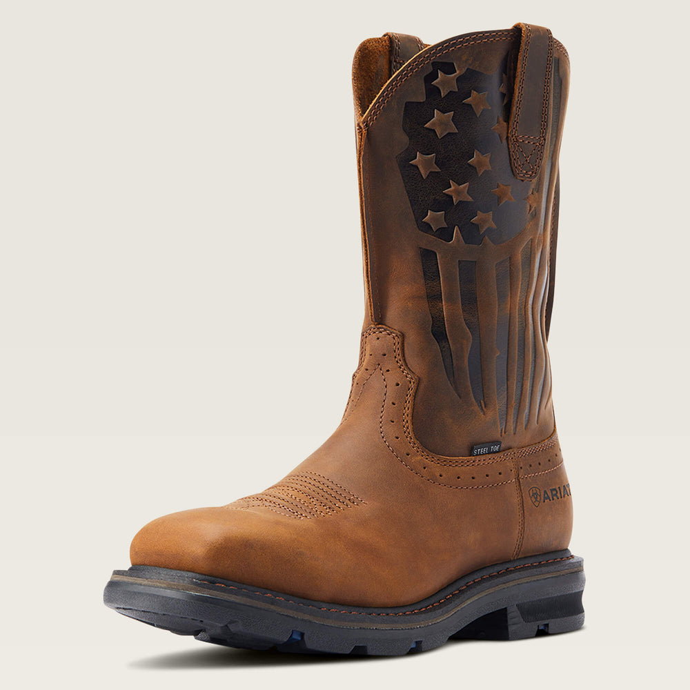 Ariat / Sierra Shock Shield Patriot Steel Toe Work Boot