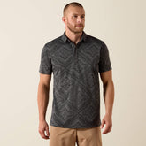 Ariat / Jacquard Printed Fitted Polo