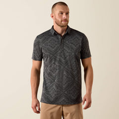 Ariat / Jacquard Printed Fitted Polo