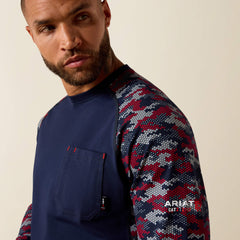 Ariat / FR AC Stretch Camo Baseball T-Shirt
