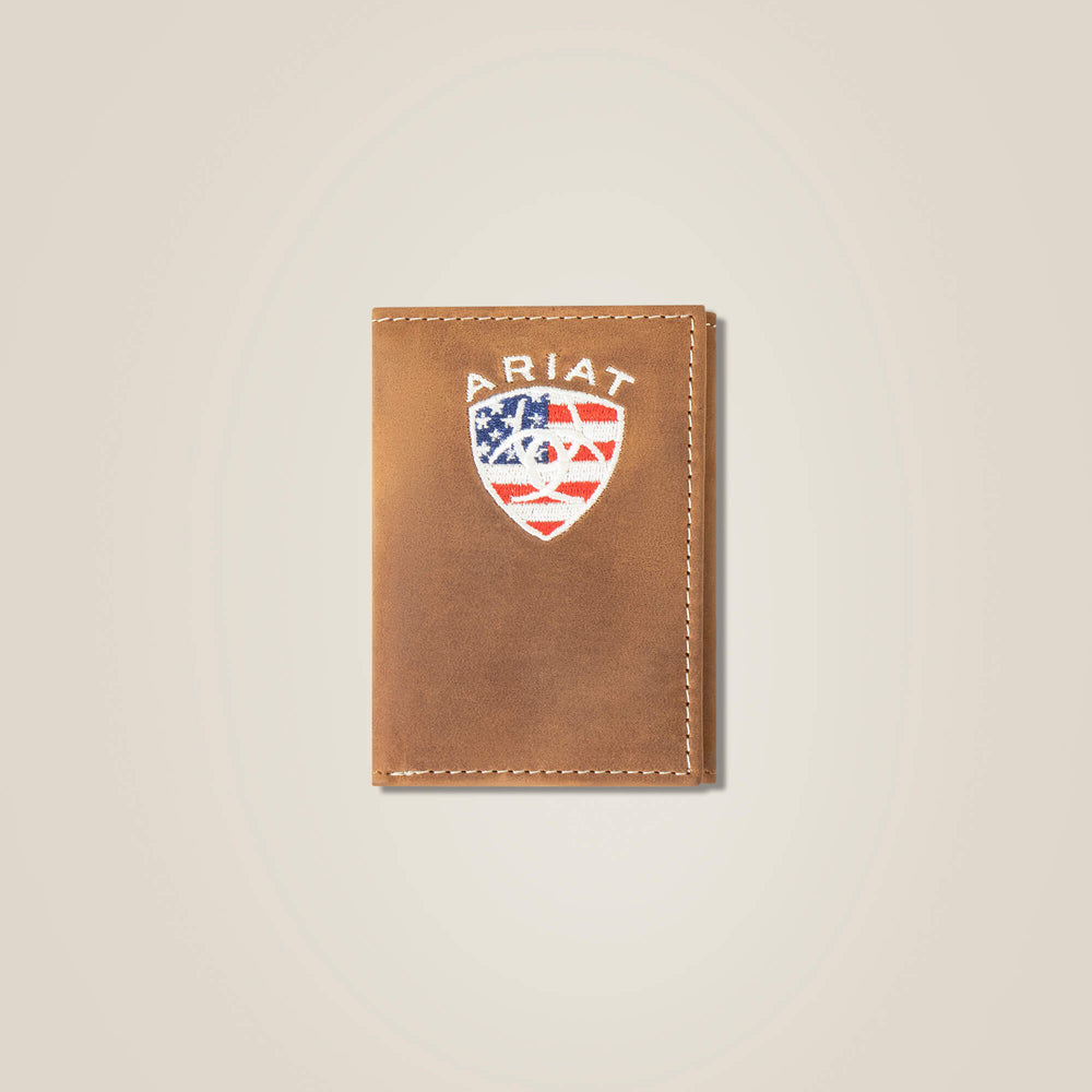 Ariat / Flag Shield Trifold Wallet