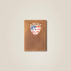 Ariat / Flag Shield Trifold Wallet
