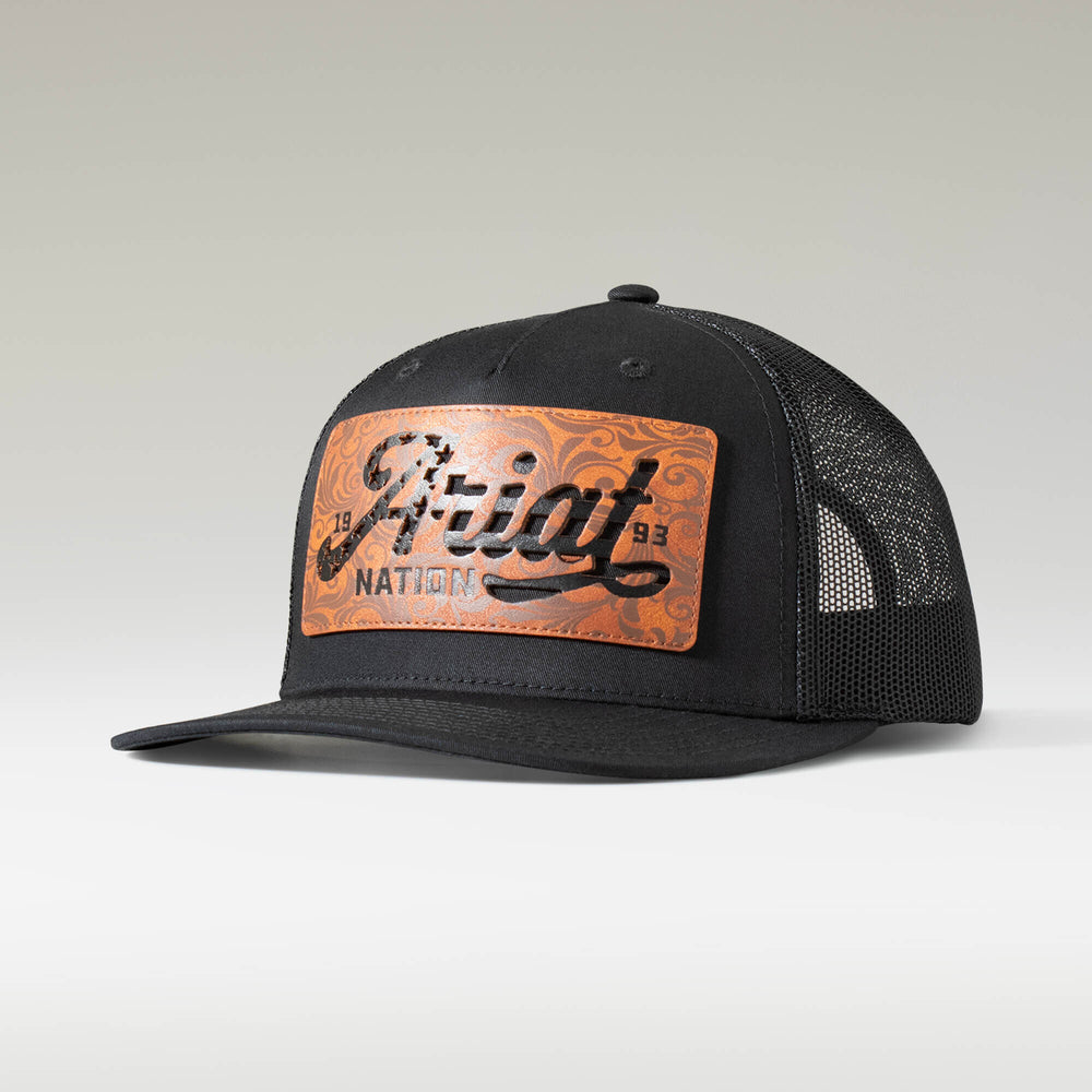 Ariat / Leather Flag Patch Cap
