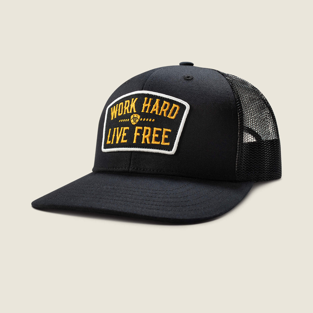 Ariat / Work Hard Live Free Patch Snapback Cap