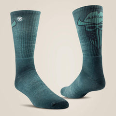 Ariat / Incognito Graphic Crew Work Sock 2 Pair Multi Color Pack