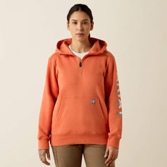 Ariat / Rebar Lightweight Logo 1/2 Zip Hoodie
