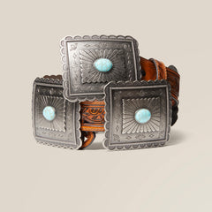 Ariat / Turquoise Burst Concho Belt