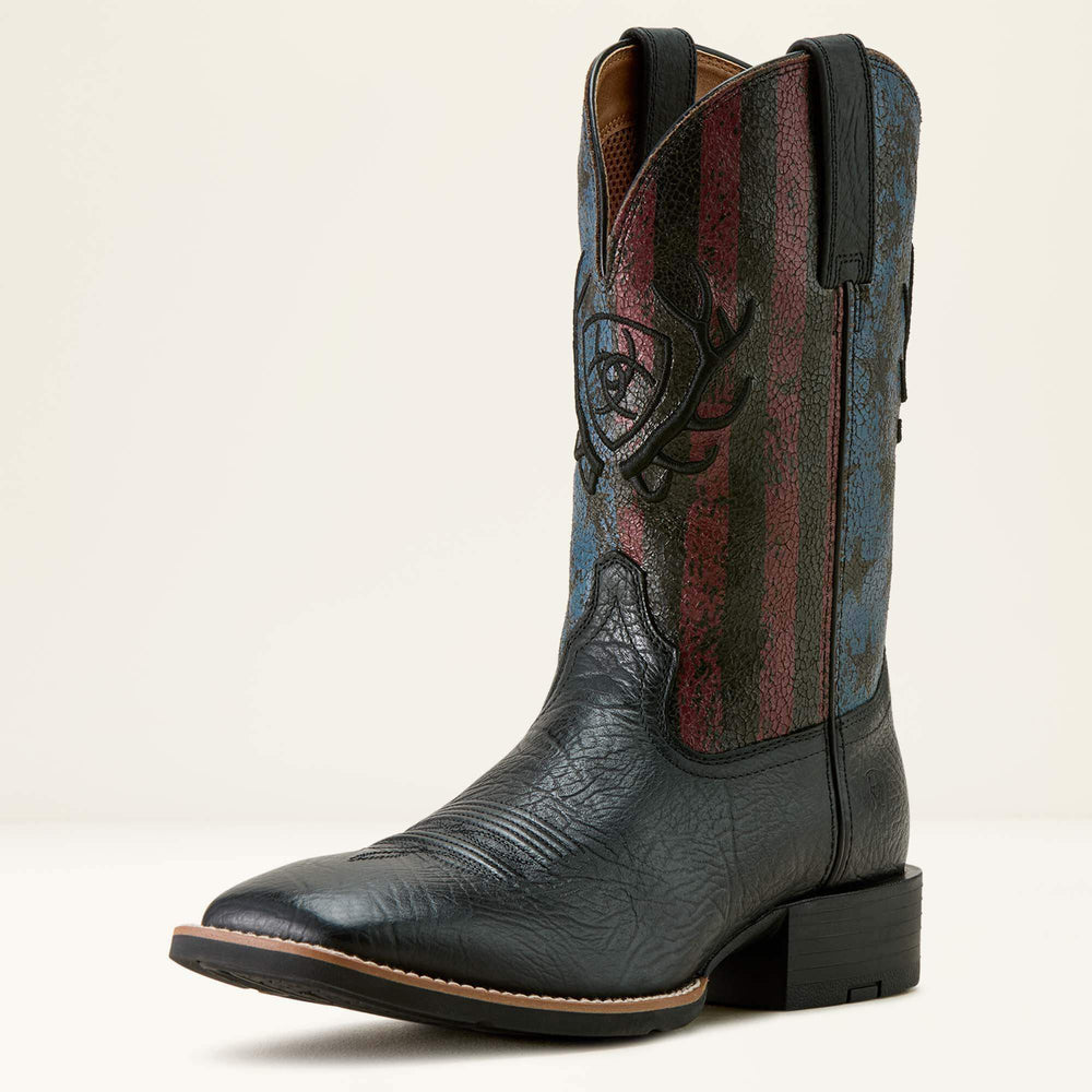 Ariat / Sport Liberty Antler Wide Square Toe Cowboy Boot