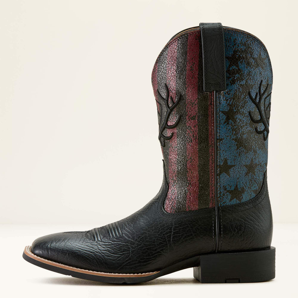 Ariat / Sport Liberty Antler Wide Square Toe Cowboy Boot