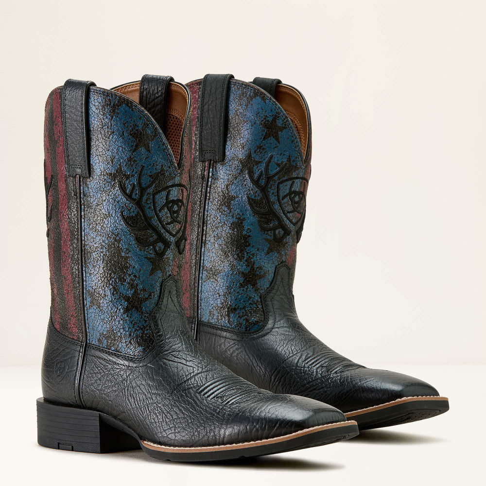 Ariat / Sport Liberty Antler Wide Square Toe Cowboy Boot