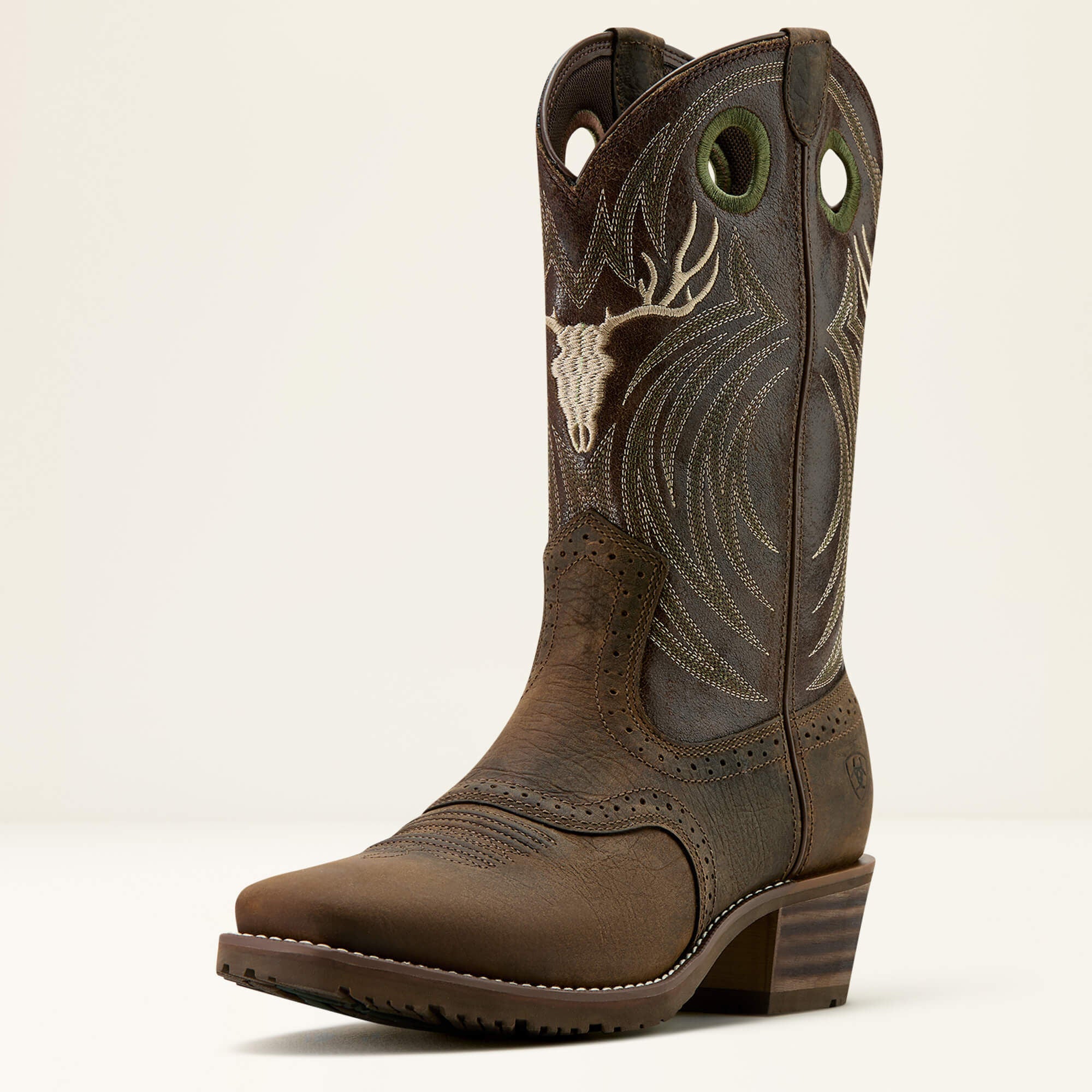 Ariat / Hybrid Roughstock Antler Cowboy Boot