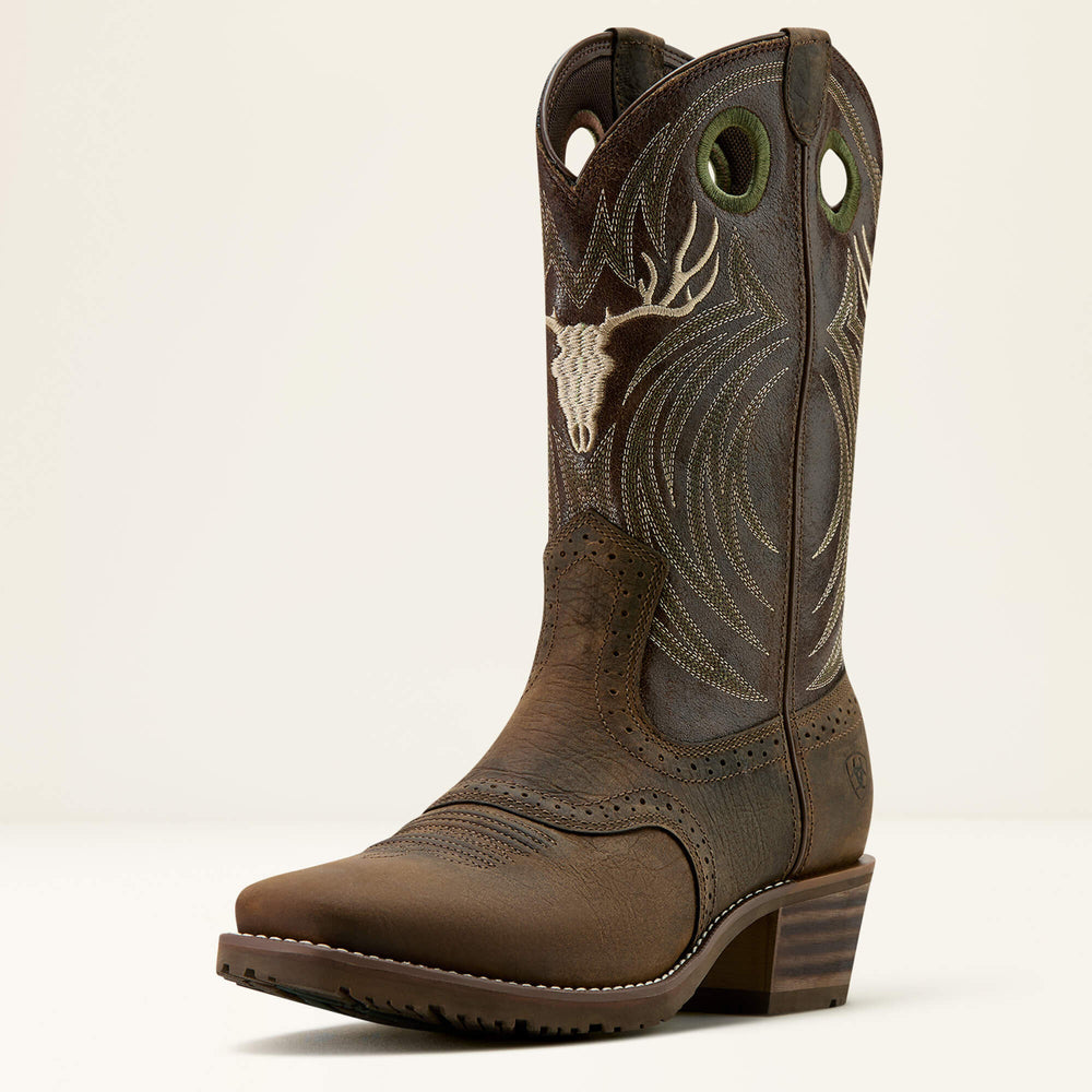 Ariat / Hybrid Roughstock Antler Cowboy Boot
