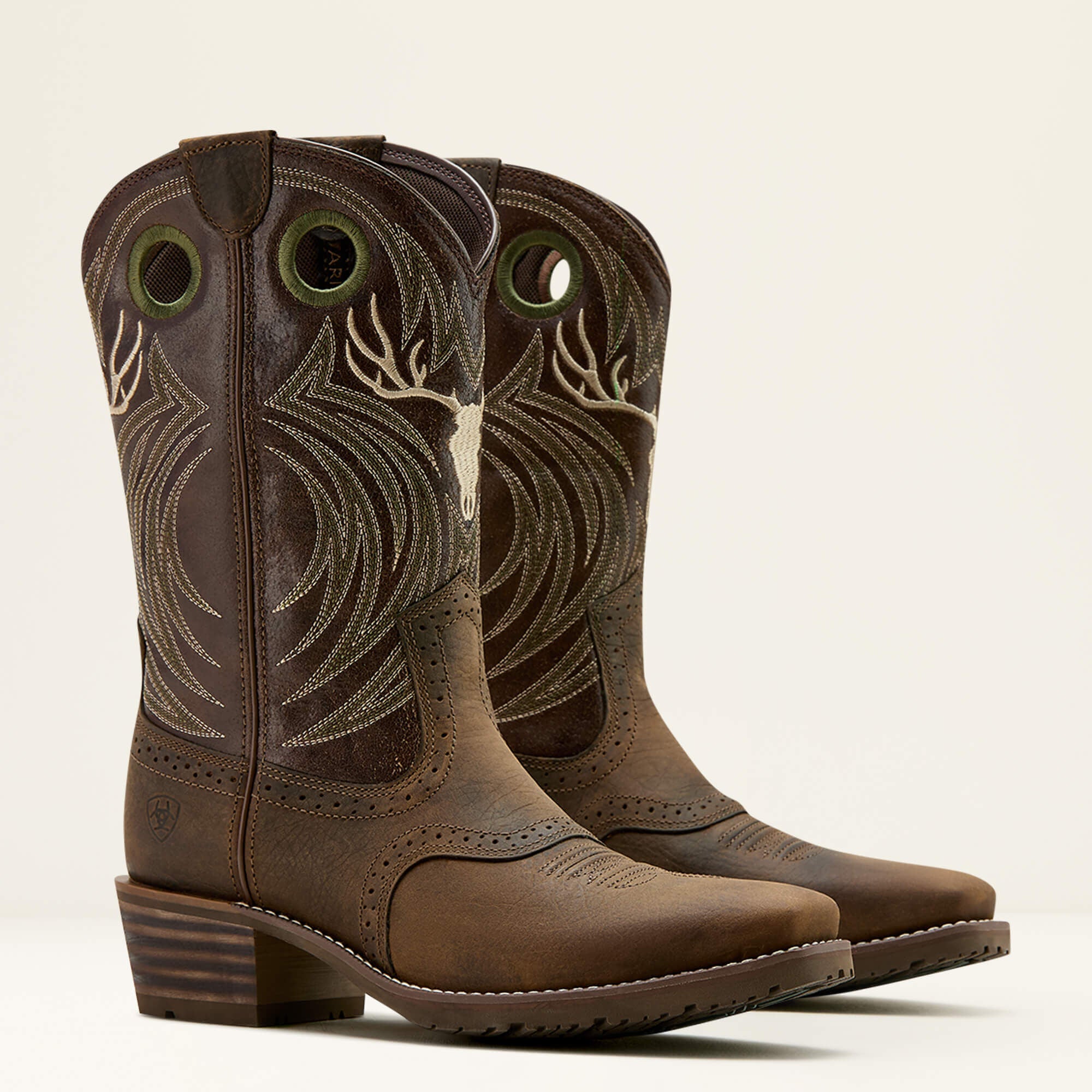 Ariat / Hybrid Roughstock Antler Cowboy Boot