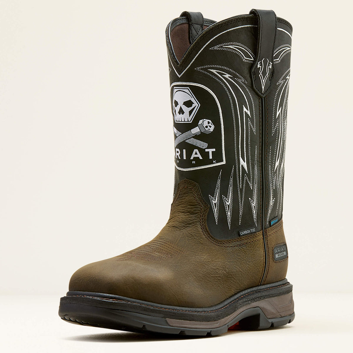 Ariat / WorkHog XT Bolt Skull Waterproof Wide Square Toe Carbon Toe Work Boot
