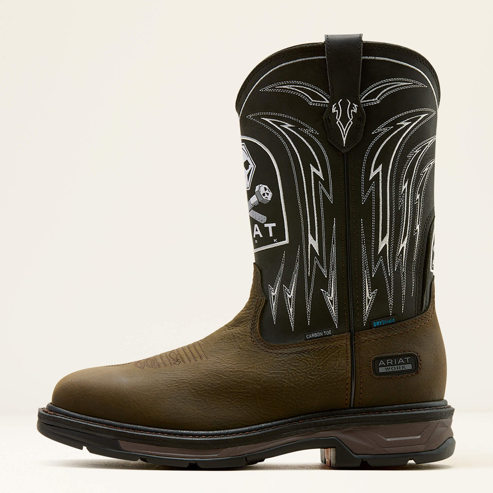 Ariat / WorkHog XT Bolt Skull Waterproof Wide Square Toe Carbon Toe Work Boot