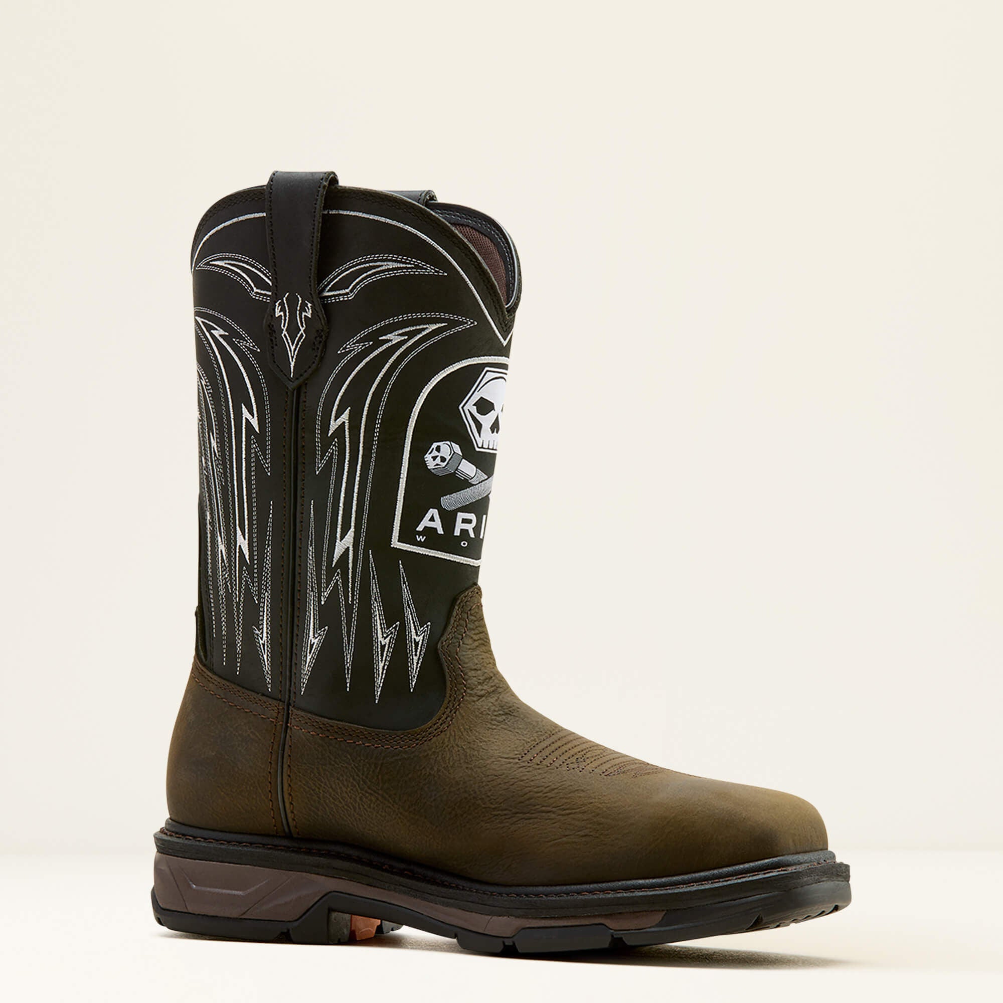 Ariat / WorkHog XT Bolt Skull Waterproof Wide Square Toe Carbon Toe Work Boot