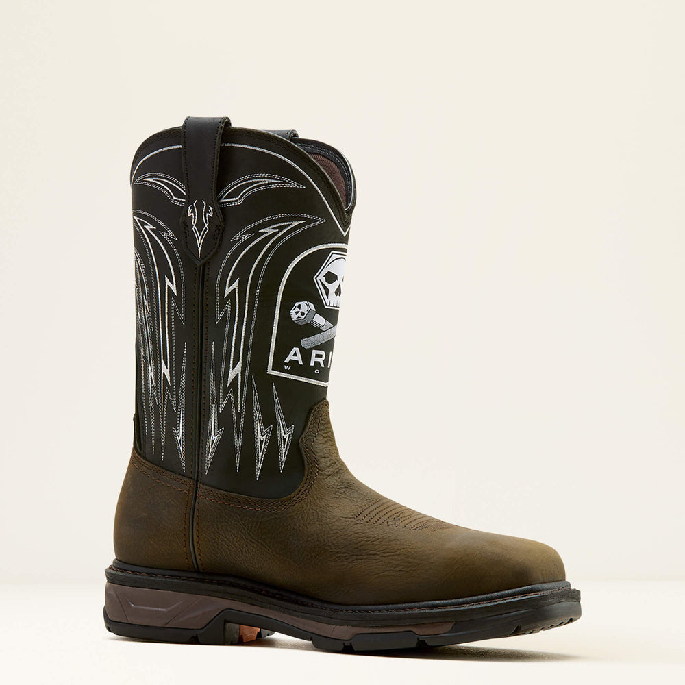 Ariat / WorkHog XT Bolt Skull Waterproof Wide Square Toe Carbon Toe Work Boot