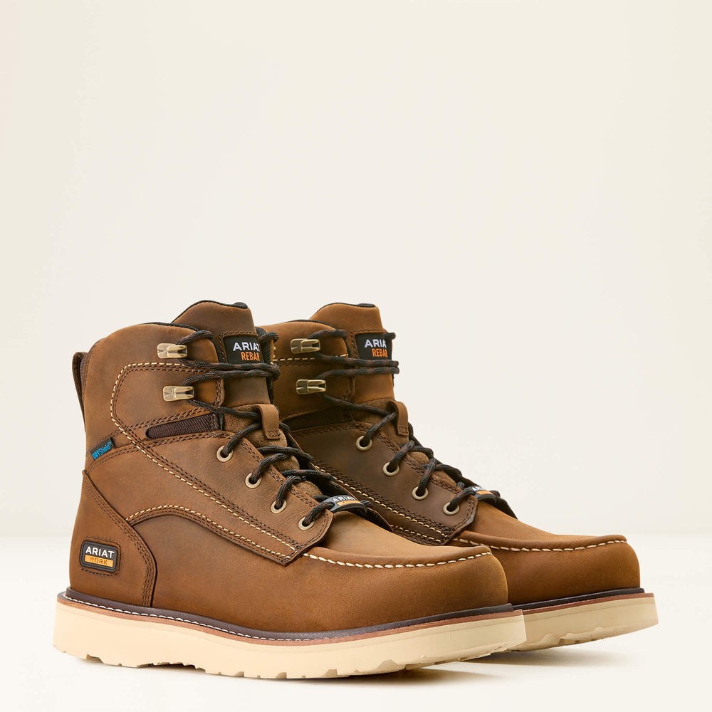 Ariat / Rebar Wedge Moc Toe 6" Waterproof Work Boot