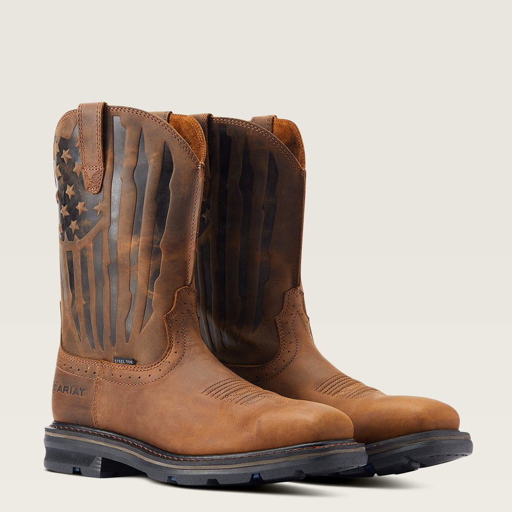 Ariat / Sierra Shock Shield Patriot Steel Toe Work Boot