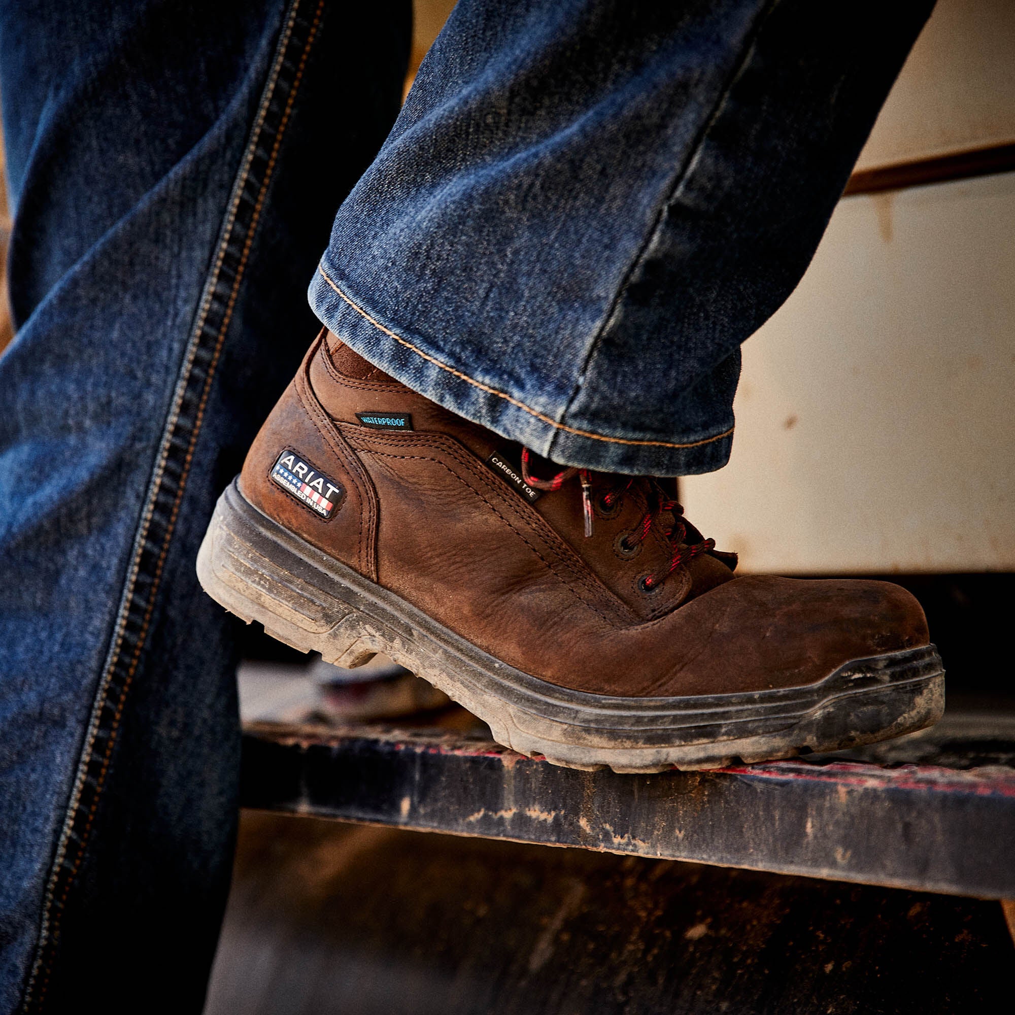 Ariat / Turbo 6" USA Assembled Waterproof Carbon Toe Work Boot