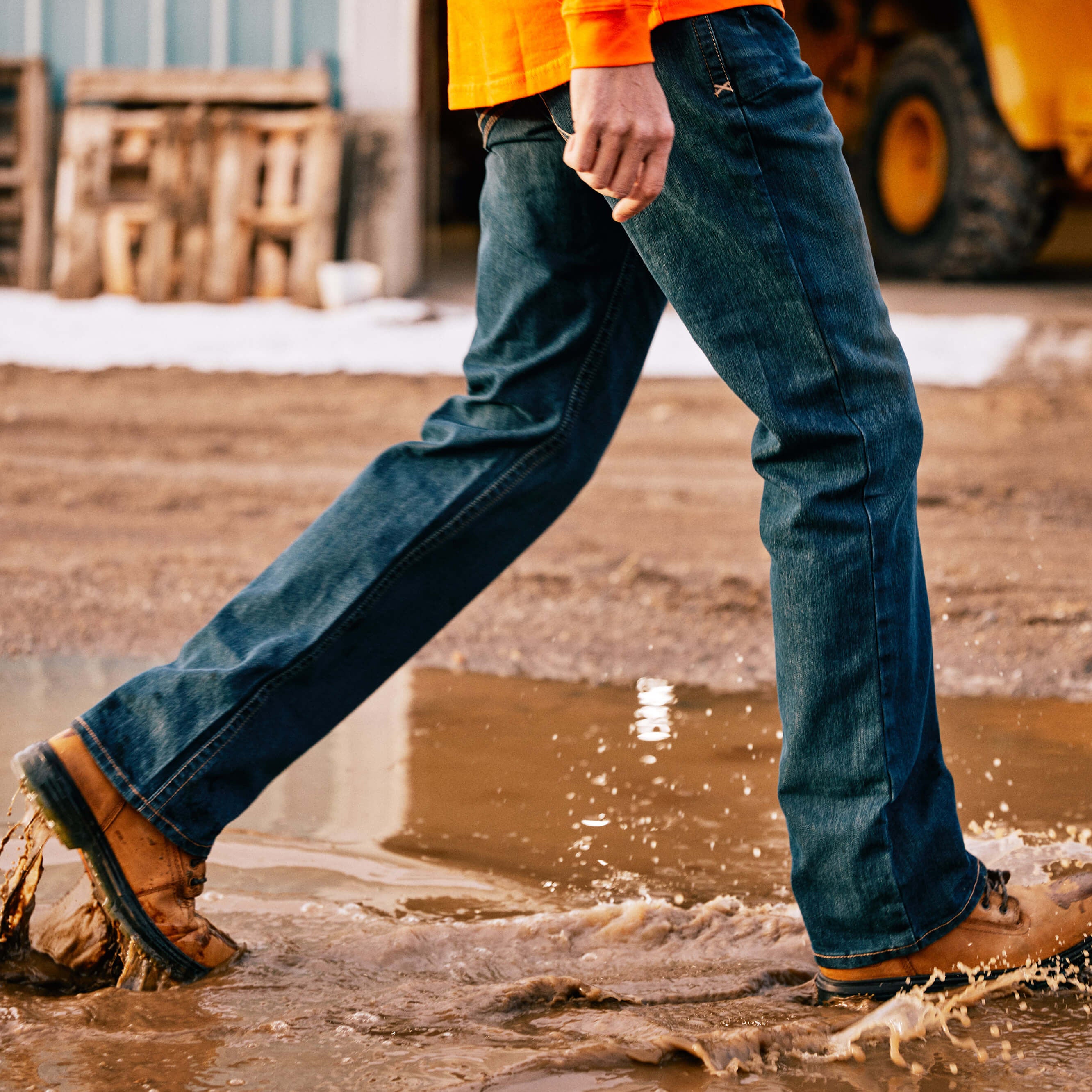 Ariat / Men's Low Rise, Bootcut Work Pants - Rebar Denim