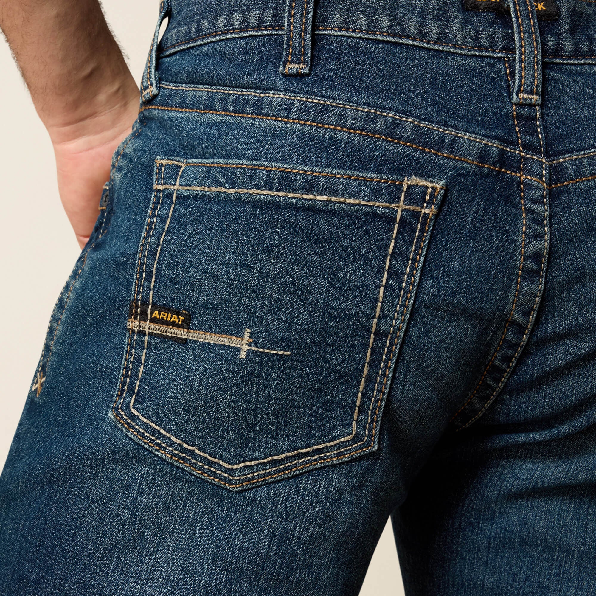 Ariat / Men's Low Rise, Bootcut Work Pants - Rebar Denim