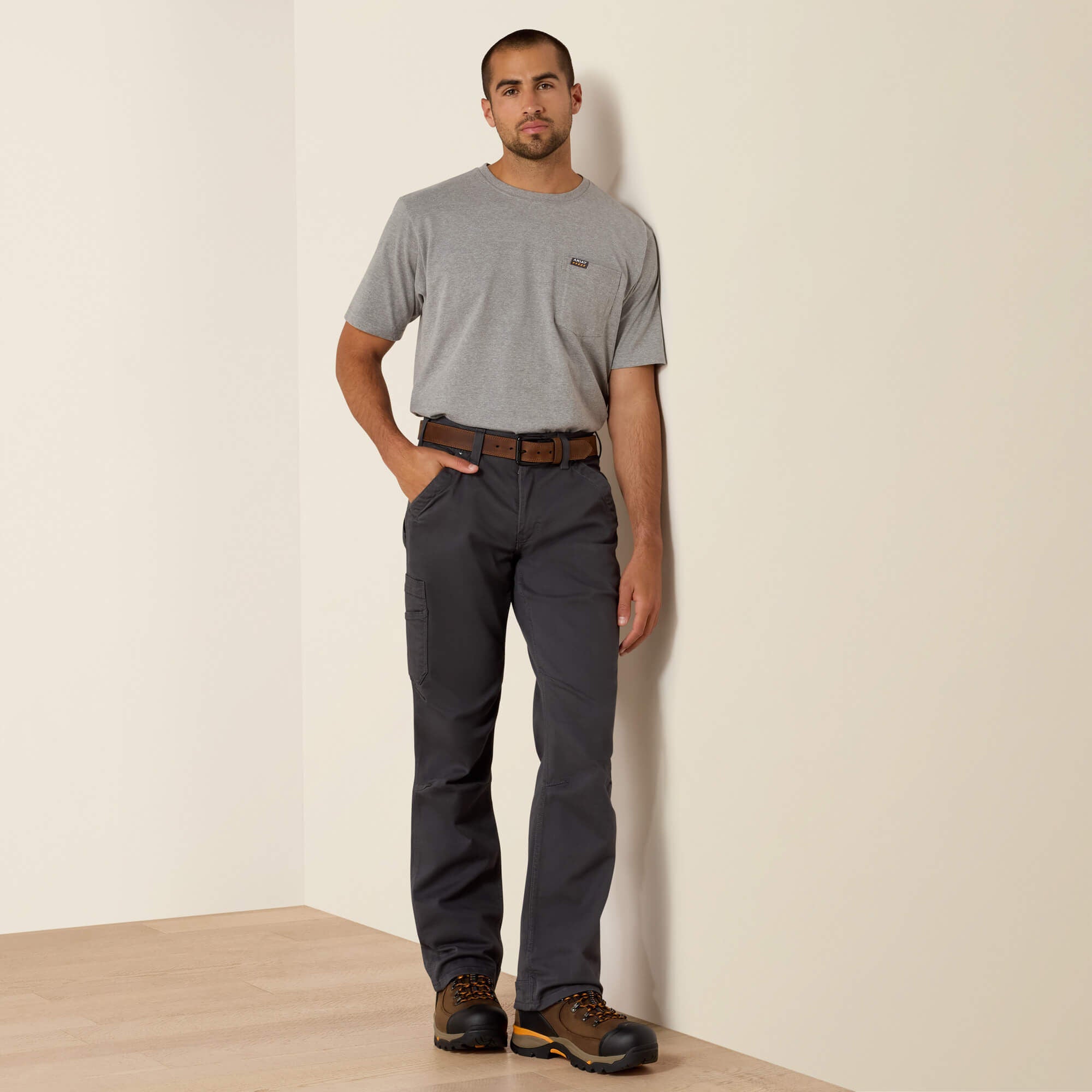 Ariat / Rebar M4 Relaxed DuraStretch Washed Twill Dungaree Boot Cut Pant