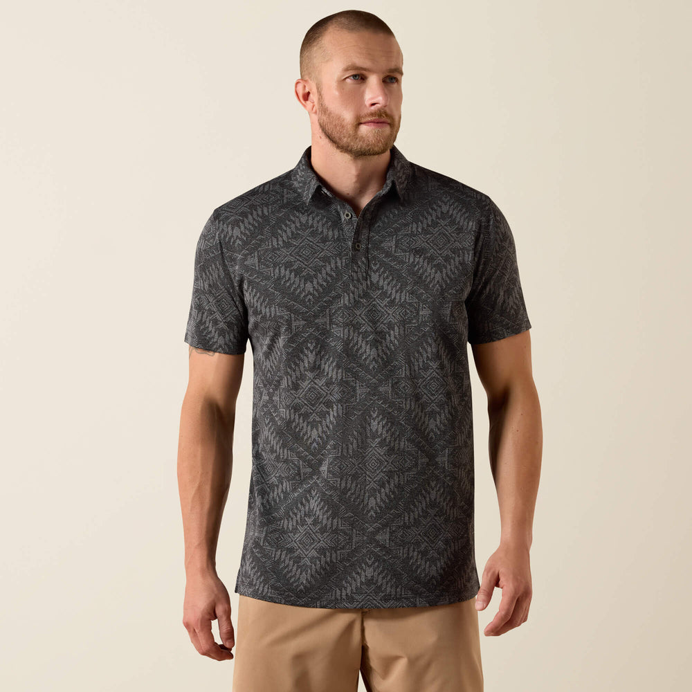 Ariat / Jacquard Printed Fitted Polo