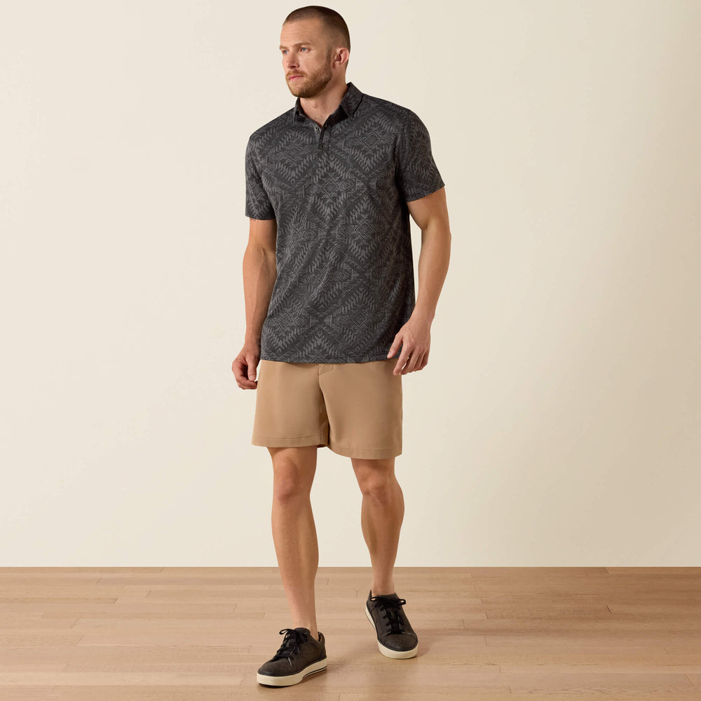 Ariat / Jacquard Printed Fitted Polo