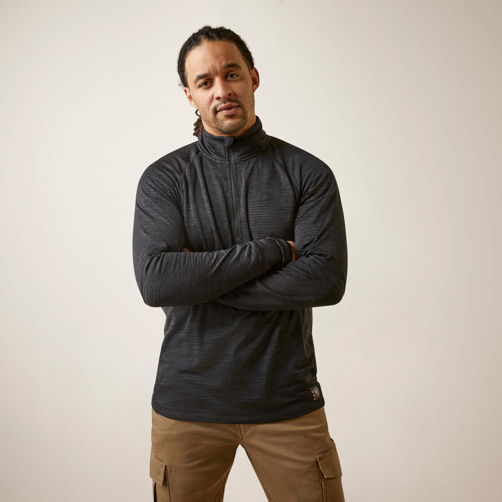 Ariat / Rebar Gridwork Baselayer 1/4 Zip T-Shirt