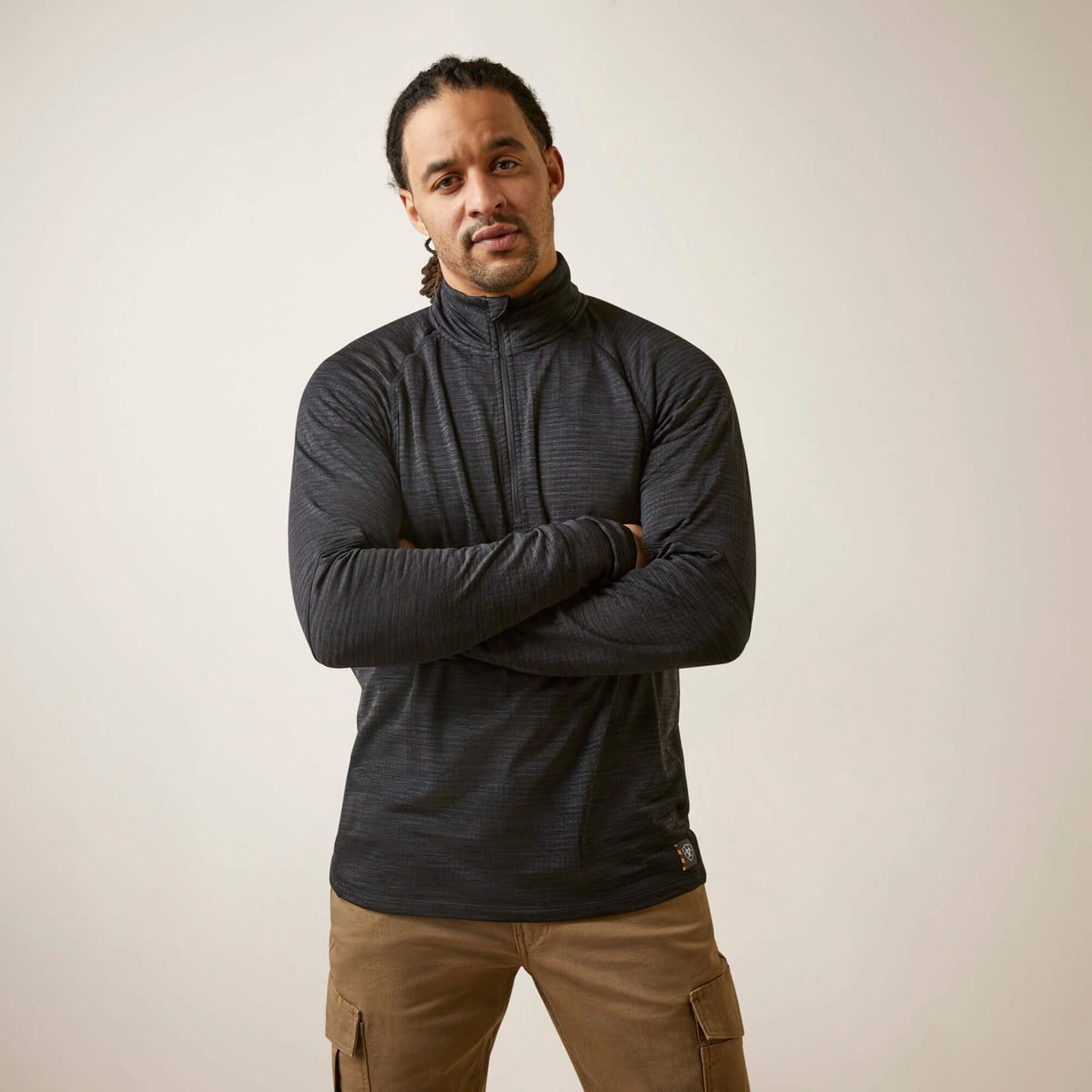 Ariat / Rebar Gridwork Baselayer 1/4 Zip T-Shirt