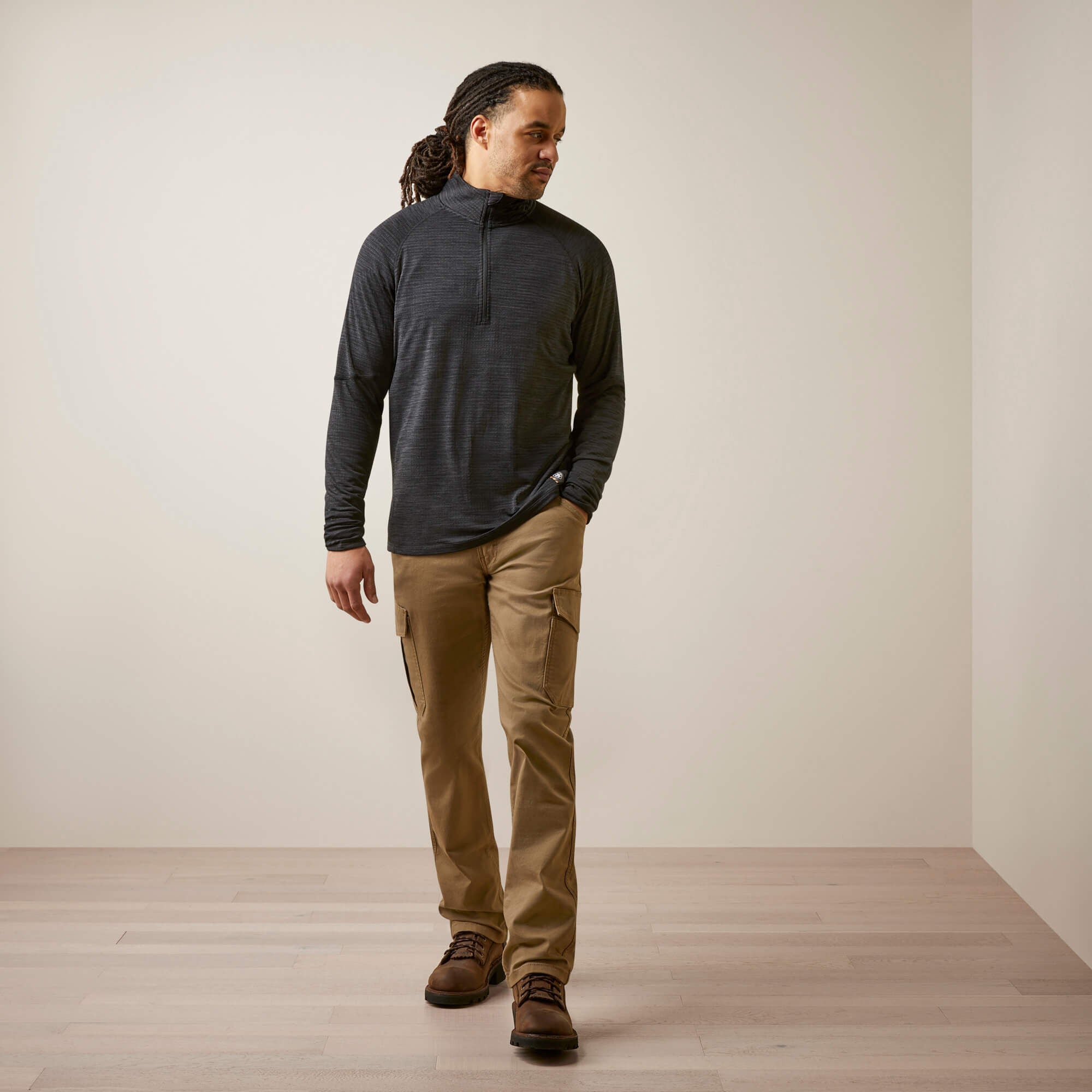 Ariat / Rebar Gridwork Baselayer 1/4 Zip T-Shirt