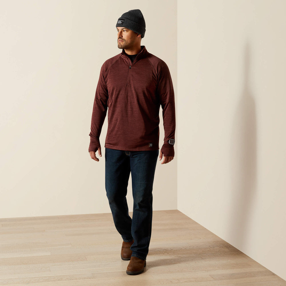 Ariat / Rebar Gridwork Baselayer 1/4 Zip T-Shirt