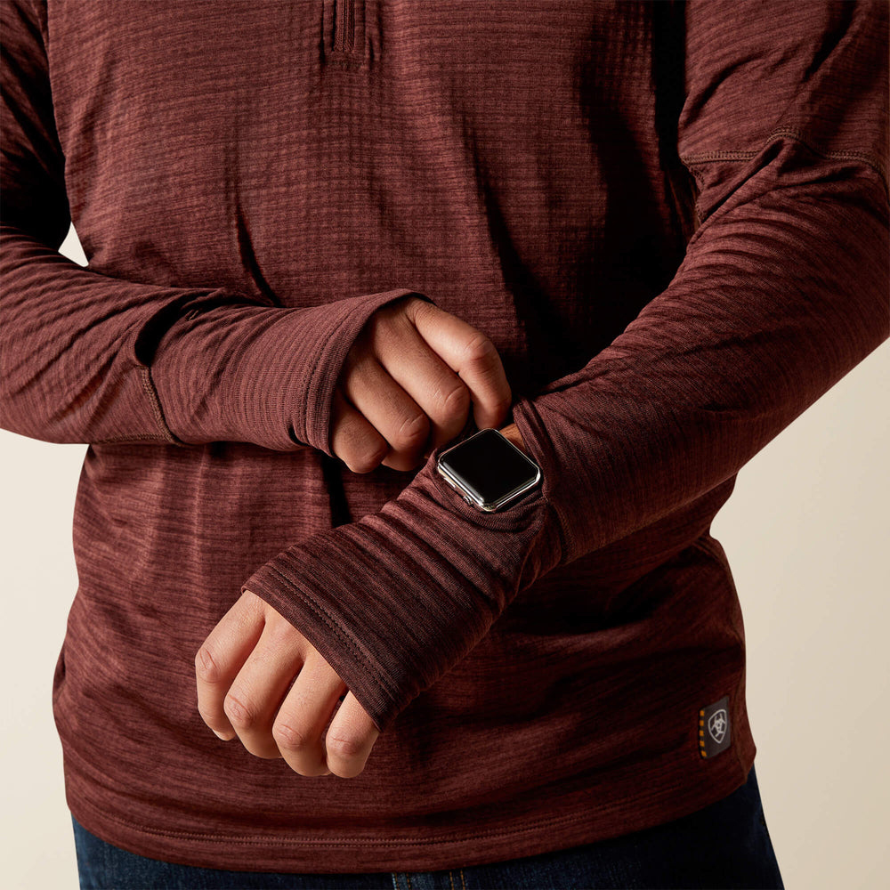 Ariat / Rebar Gridwork Baselayer 1/4 Zip T-Shirt