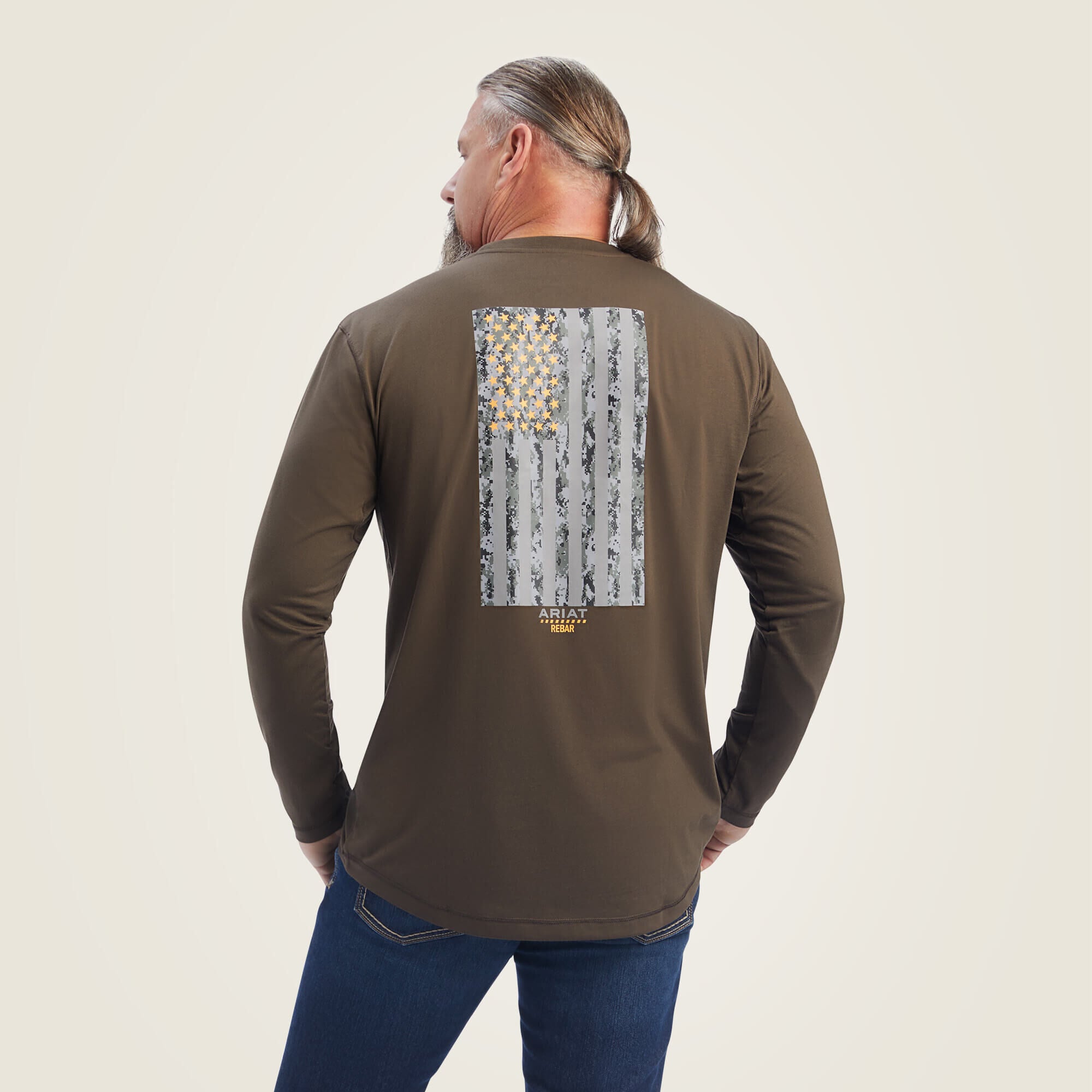 Ariat / Rebar Workman Reflective Flag Graphic T-Shirt