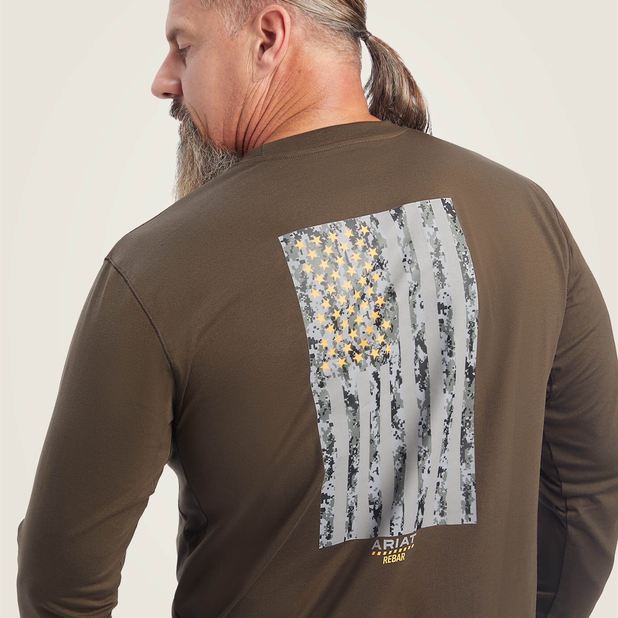 Ariat / Rebar Workman Reflective Flag Graphic T-Shirt