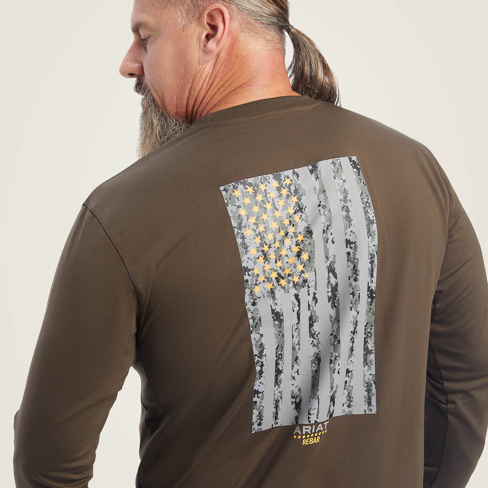 Ariat / Rebar Workman Reflective Flag Graphic T-Shirt