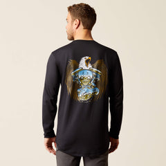 Ariat / Rebar Workman Chrome Moto Eagle T-Shirt