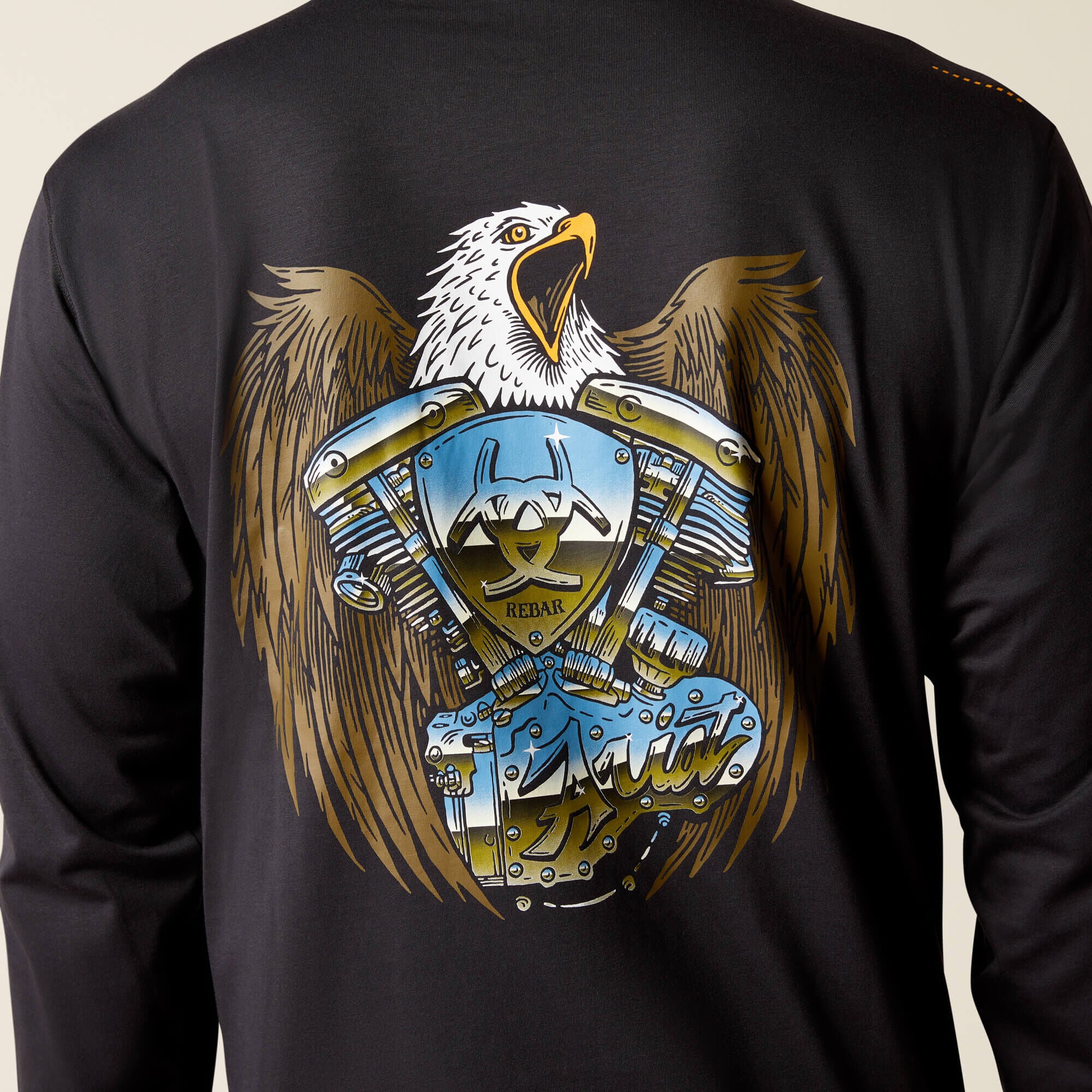 Ariat / Rebar Workman Chrome Moto Eagle T-Shirt