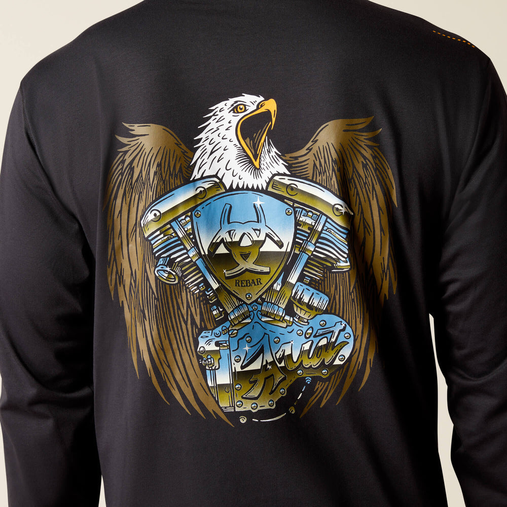 Ariat / Rebar Workman Chrome Moto Eagle T-Shirt