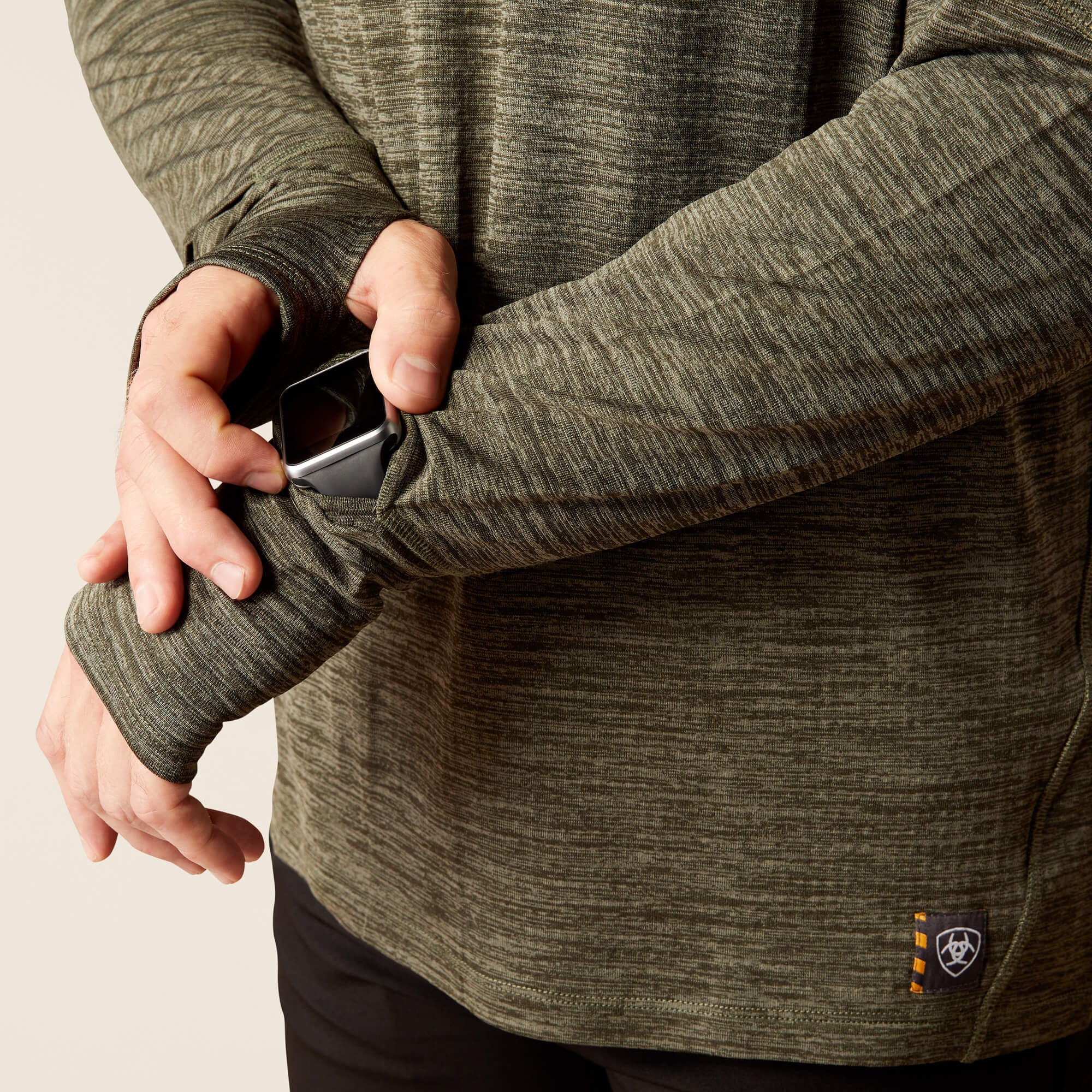 Ariat / Rebar Gridwork Baselayer 1/4 Zip T-Shirt