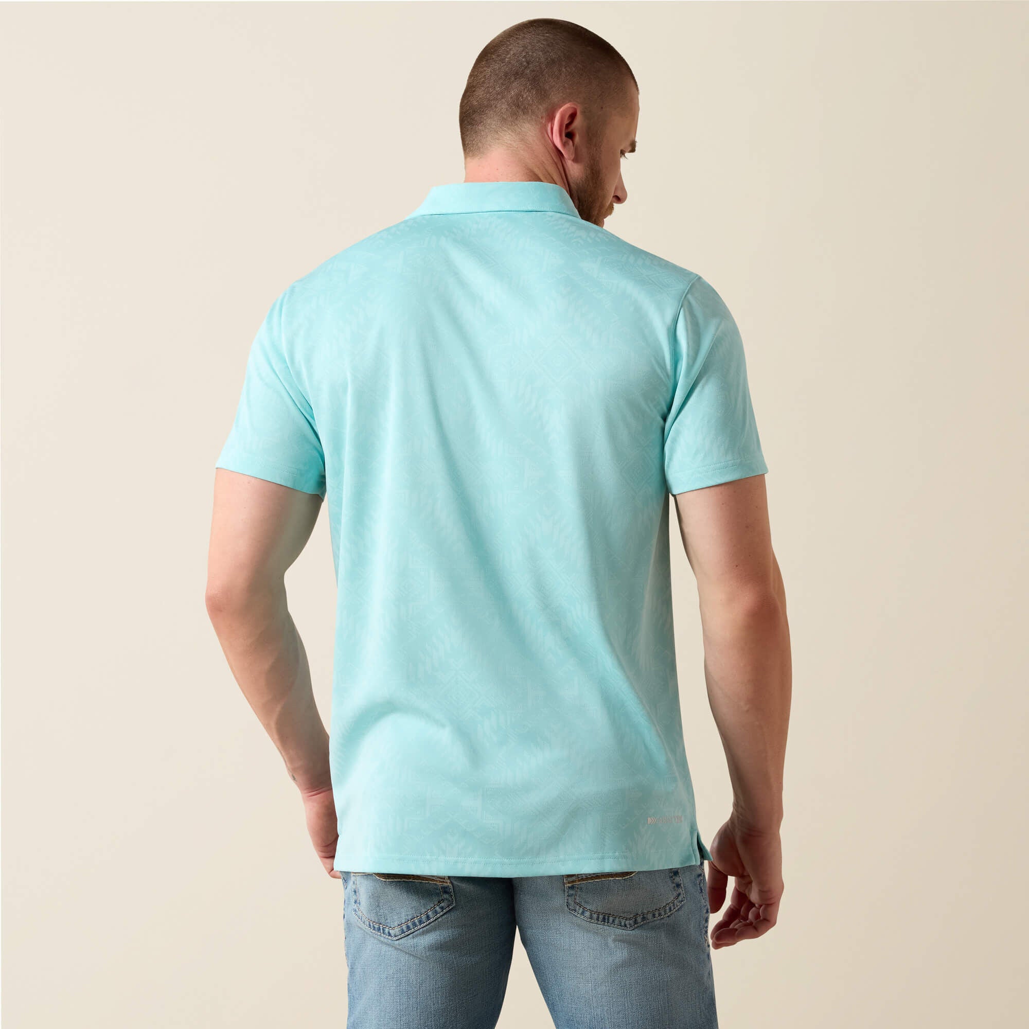 Ariat / Jacquard Printed Fitted Polo