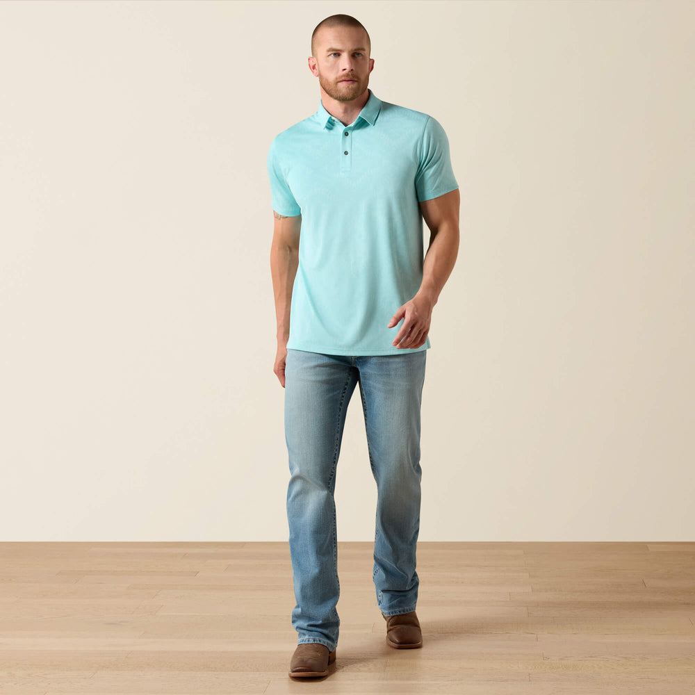 Ariat / Jacquard Printed Fitted Polo