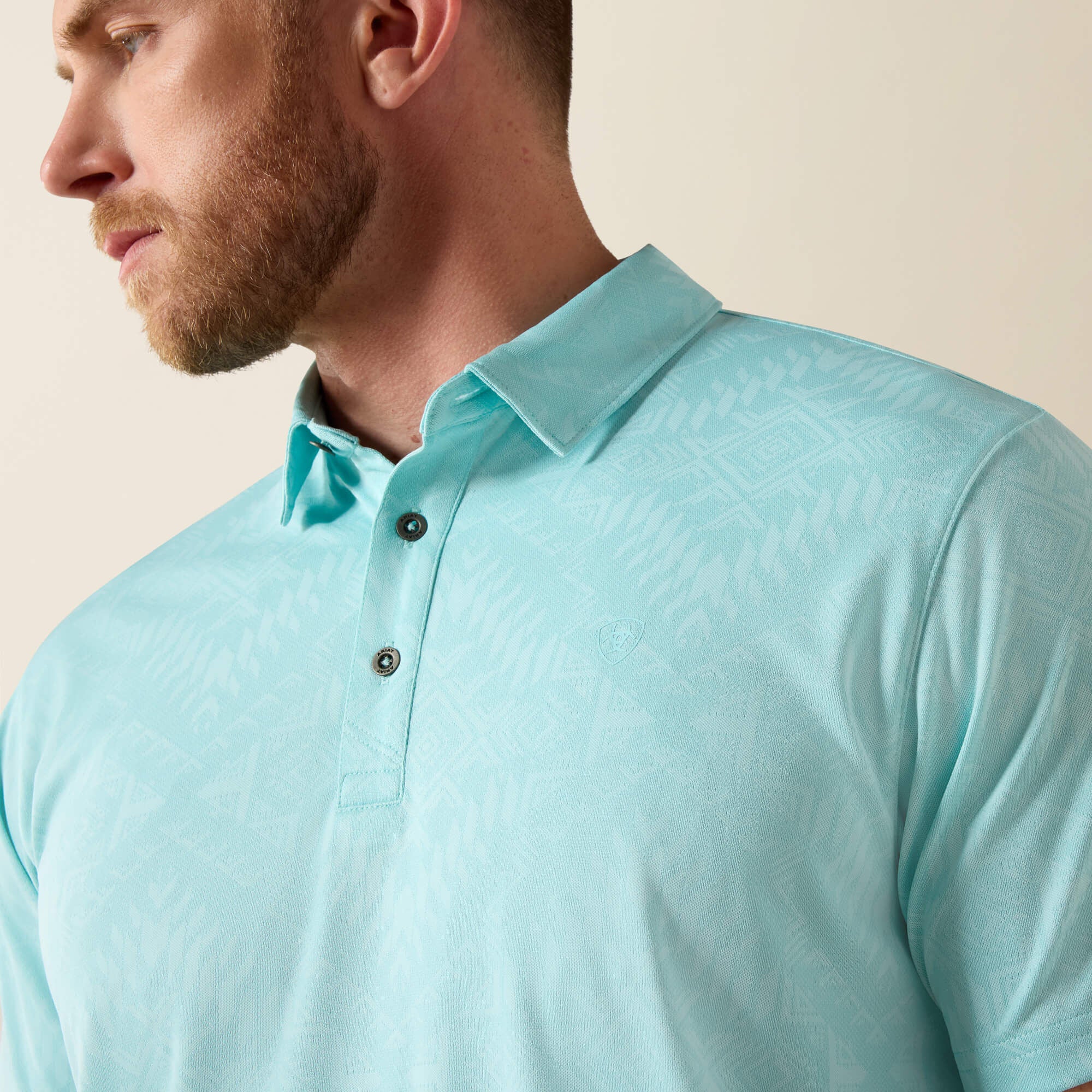 Ariat / Jacquard Printed Fitted Polo
