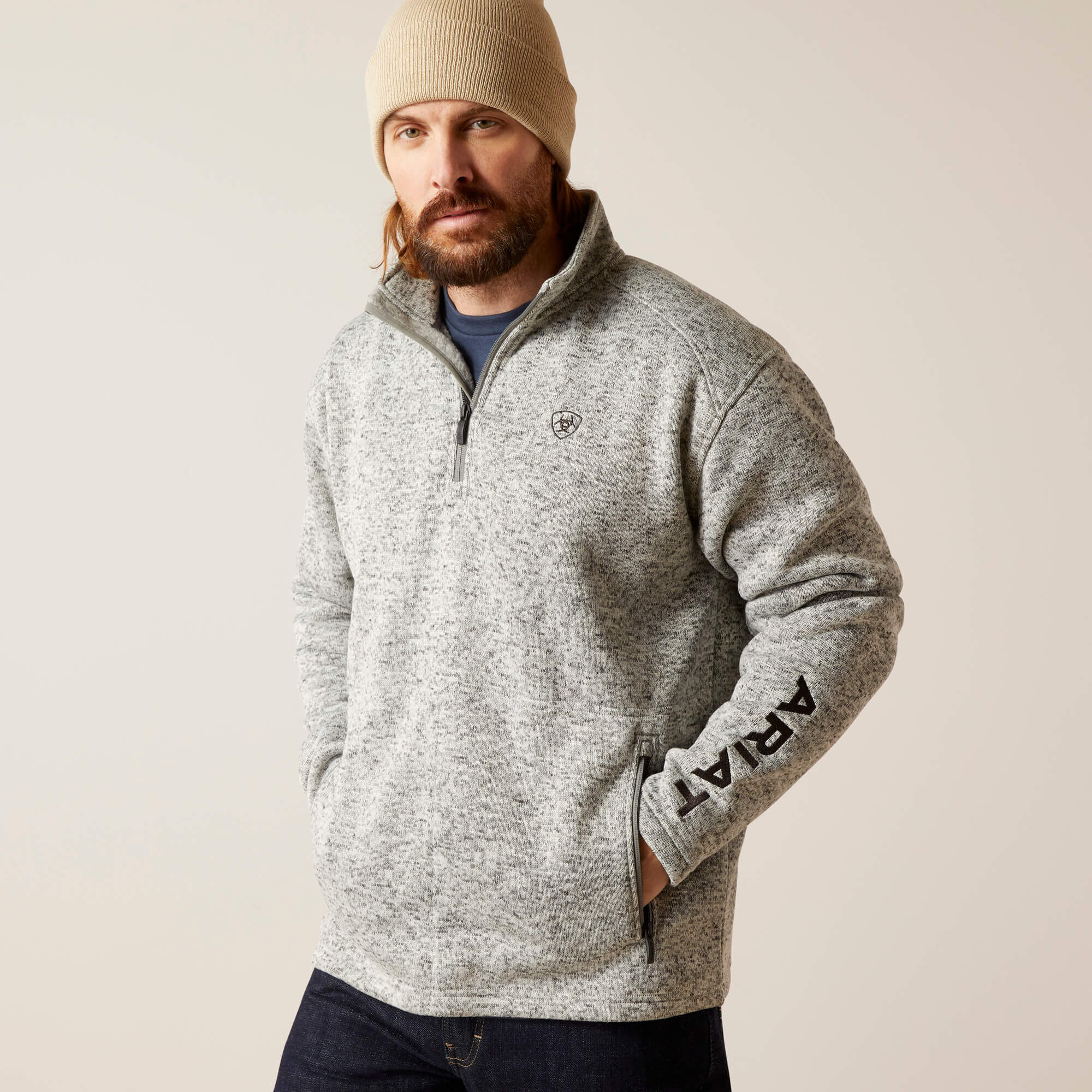Ariat / Caldwell Logo 1/4 Zip Sweater
