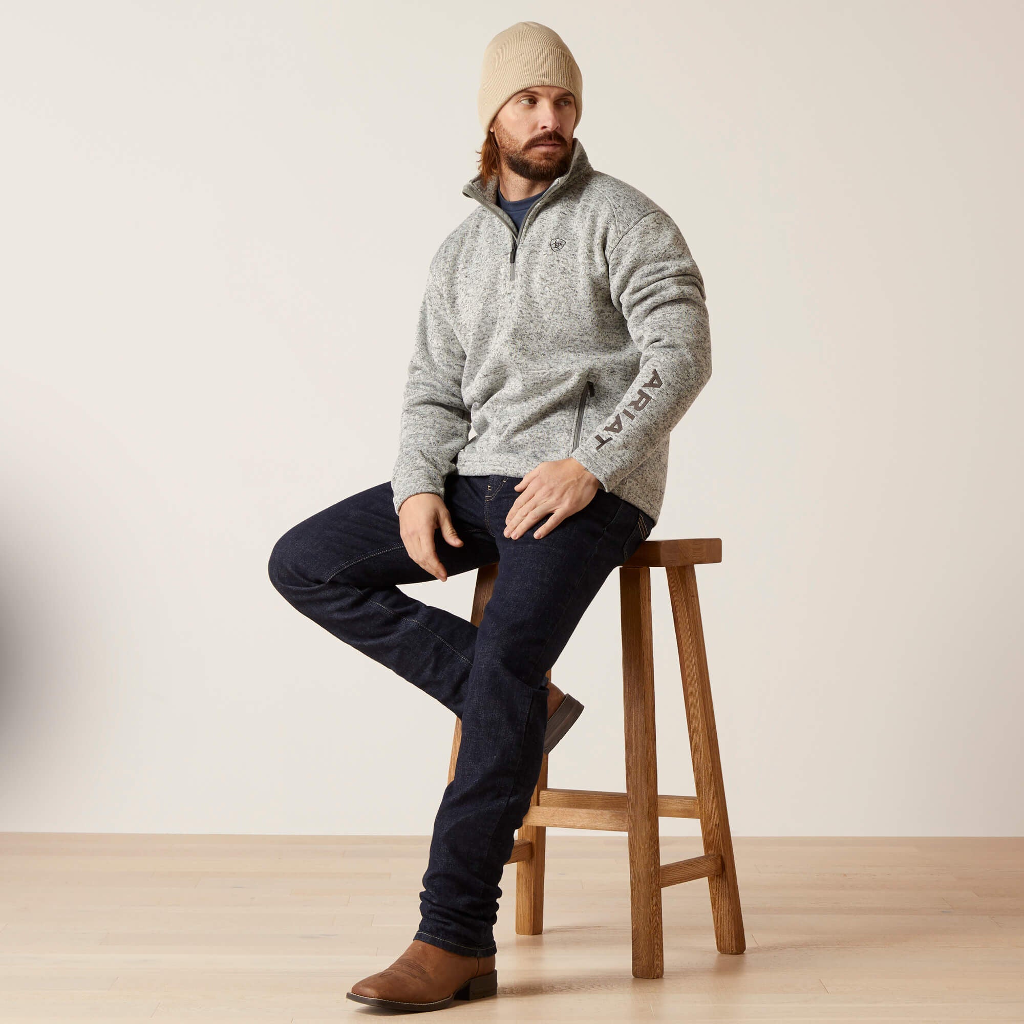Ariat / Caldwell Logo 1/4 Zip Sweater