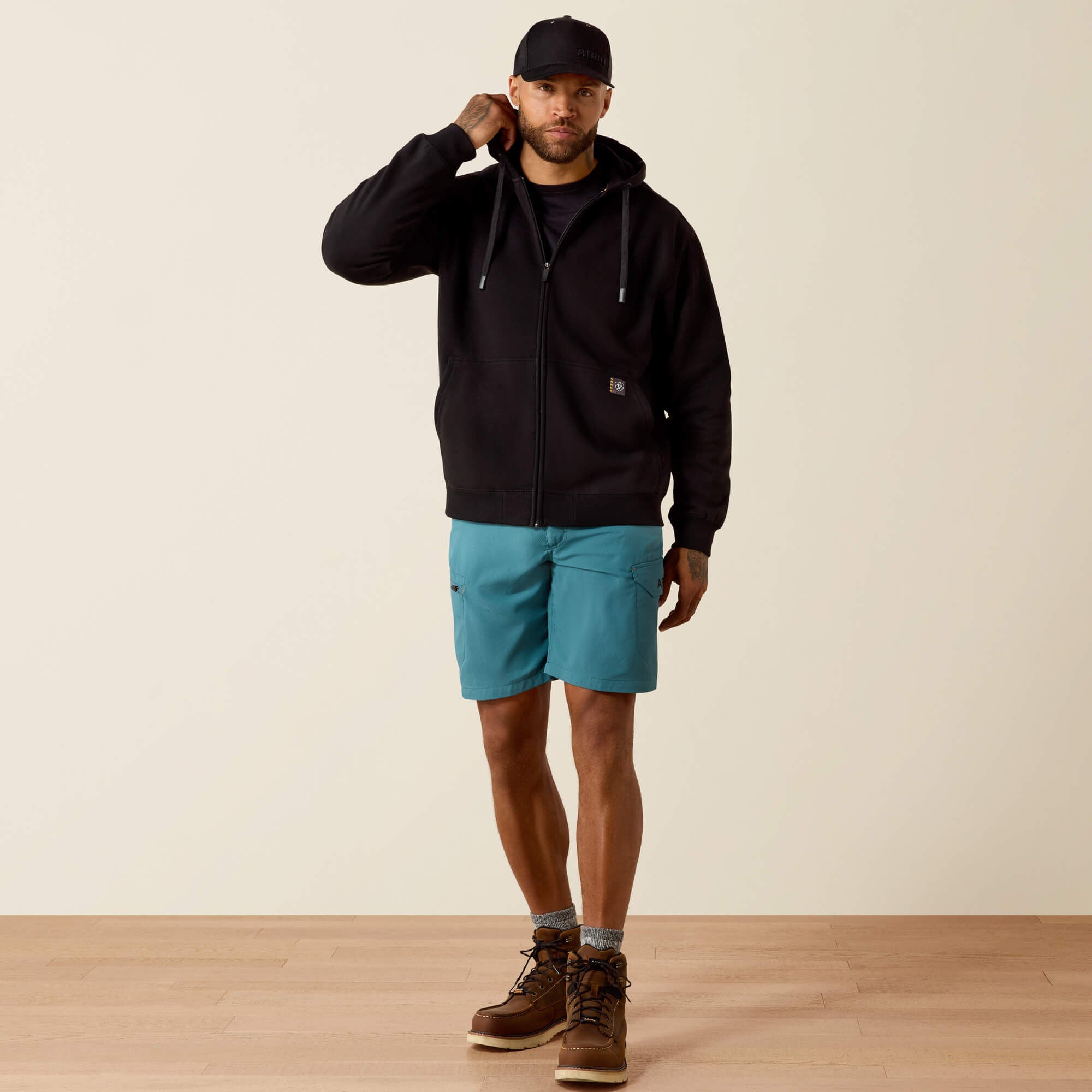 Ariat / Rebar Lightweight Label Full Zip Hoodie